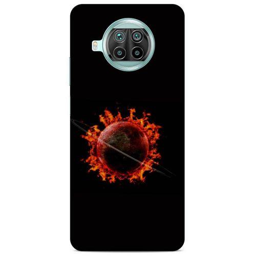 Lopard Xiaomi Mi 10T Lite 5G Uyumlu Kılıf FireX (47) Crystal Flex Kılıf Satürn Ateşi