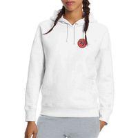 Fighters FF Logo Baskılı Beyaz Kadın Kapşonlu Sweatshirt