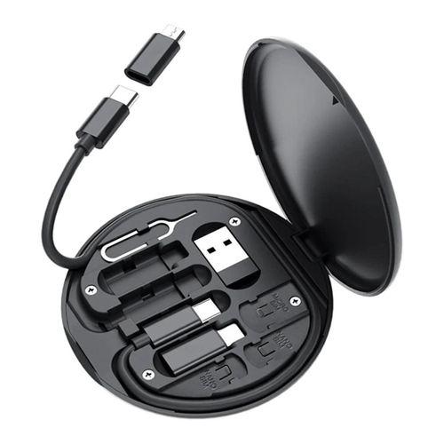 Angel Of Life® 60w Destekli Kablo Kutusu Seyahat Kablo Seti 5'i 1 arada USB Type-C Şarj Kablosu Seti