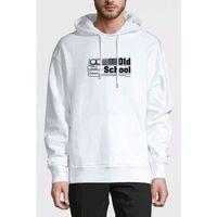 Araba Old School Baskılı Beyaz Erkek Kapşonlu Sweatshirt