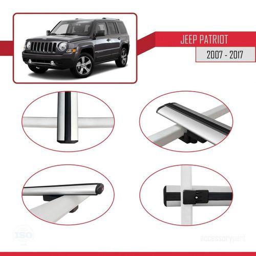 Jeep Patriot 2007-2017 Arası ile uyumlu Basic Model Ara Atkı Tavan Barı GRİ 3 ADET