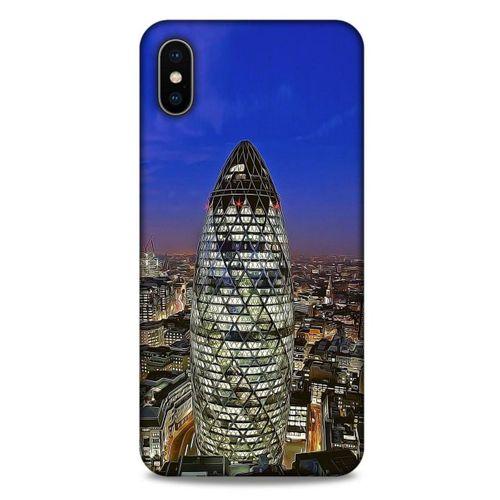 Apple iPhone XS Max Kılıf Dünya Mimarisi (34) Slim Armor Kılıf Mary Axe Londra