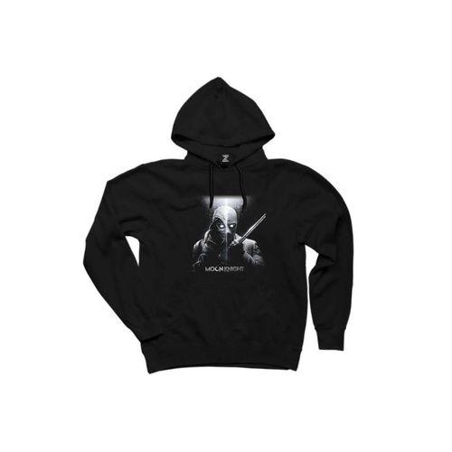 Moon Knight Warrios Siyah Kapşonlu Sweatshirt Hoodie