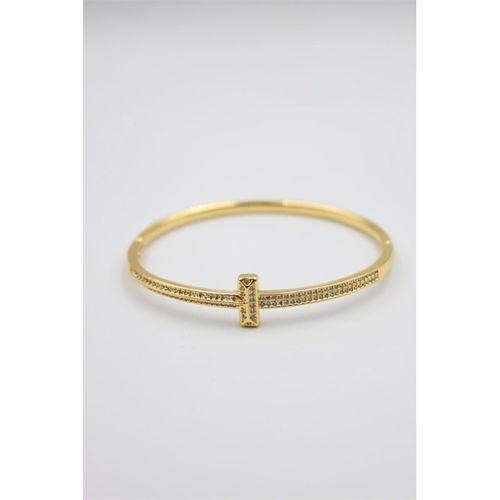 Taşlı Vip Bilezik - Altın