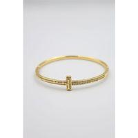 Taşlı Vip Bilezik - Altın