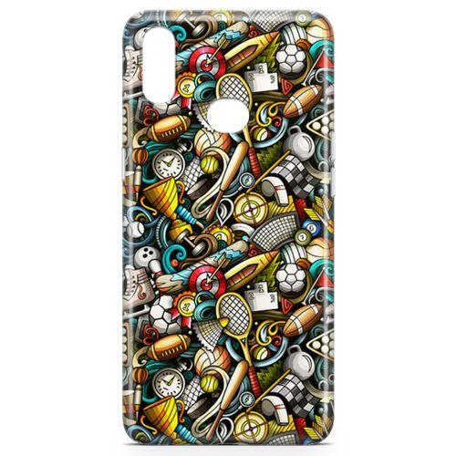 Samsung Galaxy A10s Kılıf Basket Futbol Doodle Arka Kapak Koruma Desenli Full Koruyucu