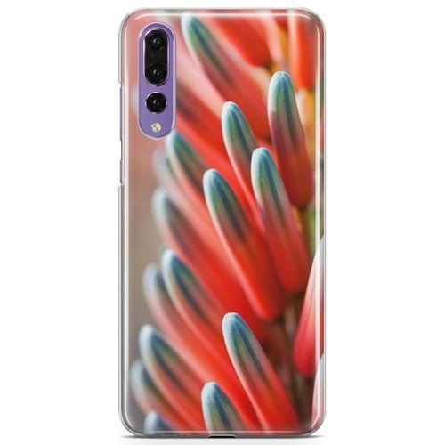 Huawei P20 Pro Kılıf Yeşil Kırmızı Bitki Arka Kapak Koruma Desenli Full Koruyucu