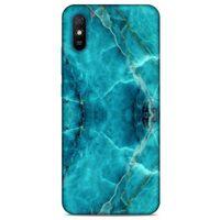 Mermer Desenli (13) Tema Silikon Kap Turkuaz Xiaomi Redmi 9A Kılıf