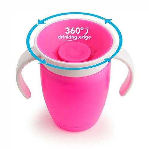 Munchkin Mucize 360° Alıştırma Bardağı 6 Ay+ 207 ml Pembe