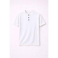 Dogen Hakim Yaka Düğmeli Kısa Kollu İnce Triko Erkek T-Shirt - Ekru