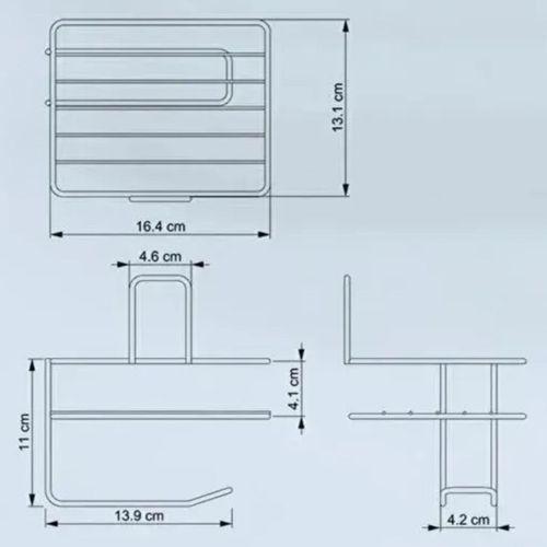 Kendiliğinden Yapışkanlı Tuvalet Kağıdı Tutacağı ve Yedek Raf - Siyah Modern Metal Tasarım