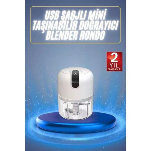 Mini El Rondosu Şarjlı Doğrayıcı Taşınabilir Rondo Blender 250 Ml