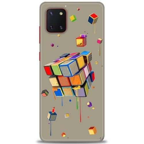 Samsung Galaxy A81 / Note 10 Lite Kılıf HD Baskılı Kılıf - Zeka Küpü + Tam Ekran Koruyucu