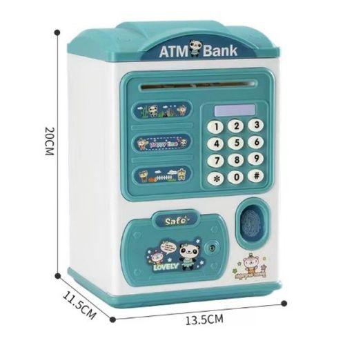 Parmak İzi Görünümlü Elektronik Şifreli Otomatik Kağıt Para Alan ATM Kumbara (3748)