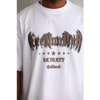 Erkek Baskılı T-Shirt Kısa Kol Bisiklet Yaka Regular Fit Rahat Kalıp Günlük Tişört - Beyaz