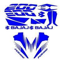 BAJAJ Bajaj Pulsar Ns200 Uyumlu Mavi Sticker Set