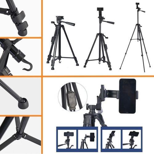 Telefon ve Fotoğraf Makinası Takılabilen Bluetooth Kumandalı 146 cm Tripod