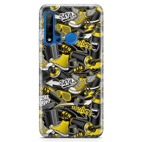 Huawei Nova 5i Kılıf Converse Freedom Arka Kapak Koruma Desenli Full Koruyucu