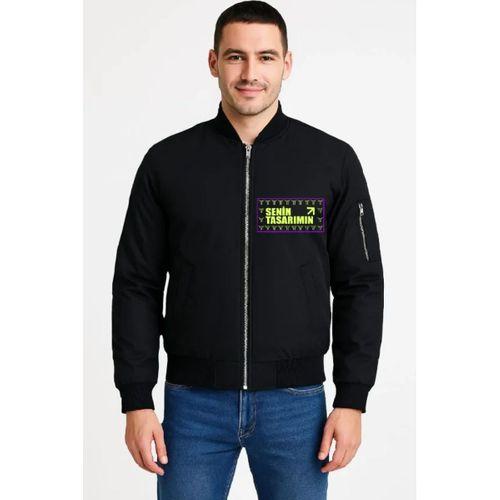 Ön Bomber Ceket - Siyah