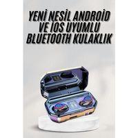 Yeni Nesil Bluetooth Kulaklık Uzun Pil Ömrü El Fenerli Dijital Şarj Göstergeli