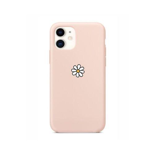 Papatya Tasarımlı iPhone 11 Pembe Telefon Kılıfı