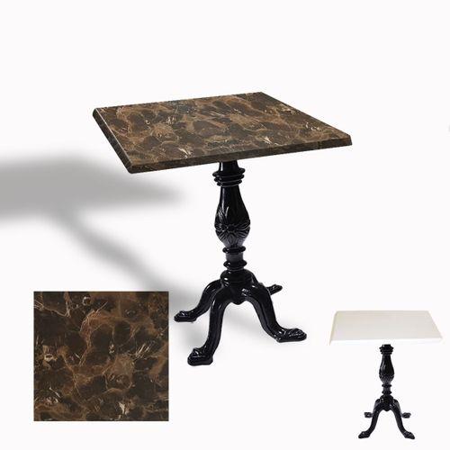 Dockers Çipa 1001 Döküm Ayak Kare Masa 70x70 cm - (Werzalit, Wermodin ve Allzalit Tabla) - Karacabey Mermer