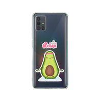 Samsung A71 Relax Avocado Desenli Premium Şeffaf Silikon Kılıf