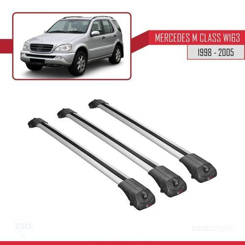 Mercedes M Class (W163) 1998-2005 Arası ile uyumlu ACE-1 Ara Atkı Tavan Barı GRİ 3 ADET BAR