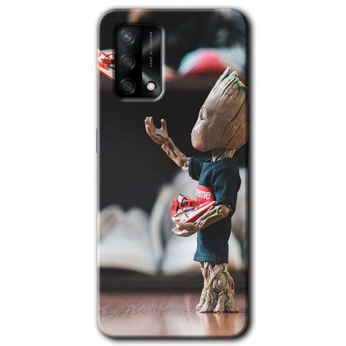 Oppo A74 Kılıf HD Desen Baskılı Arka Kapak + Temperli Cam - I am Groot