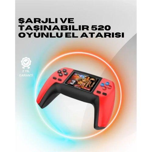 P5 Mini Retro Oyun Konsolu – Tak-çalıştır, 520 Hazır Oyun, Portatif Kullanım