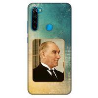 Xiaomi Redmi Note 8 Kılıf Atatürk (27) Tasarımlı Kılıf Sarı Yeşil