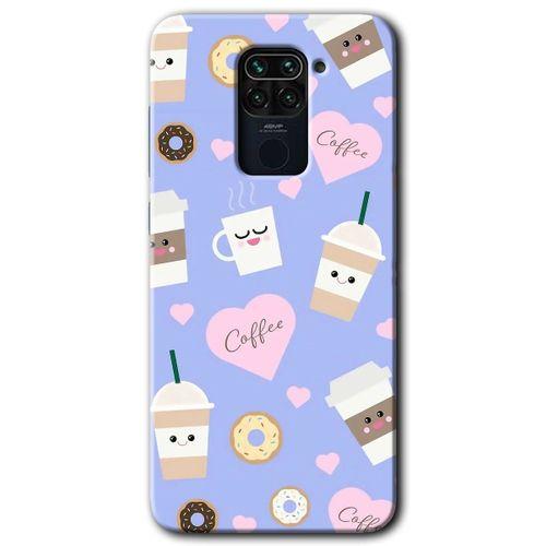 Xiaomi Redmi Note 9 Kılıf HD Desen Baskılı Arka Kapak - Coffee Cake