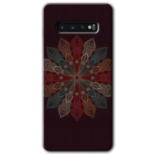 Samsung Galaxy S10 Kılıf HD Desen Baskılı Arka Kapak - Mandala Flower Wal