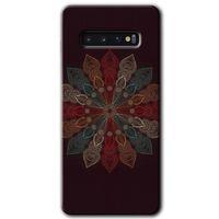 Samsung Galaxy S10 Kılıf HD Desen Baskılı Arka Kapak - Mandala Flower Wal