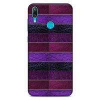 Huawei Y7 2019 Kılıf Patchwork (14) Lansman Kılıf Mor Bordo