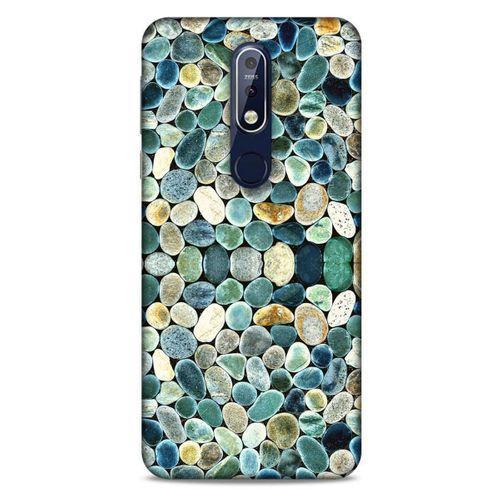 Nokia 7.1 Kılıf Baskılı Özel Seri Taşlı (48) Bumper Kılıf