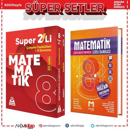 Örnek Akademi 8. Sınıf Süper İkili Matematik Seti ve Mozaik Matematik Soru Bankası Seti 2 Kitap