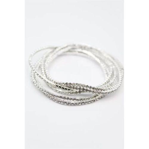 6'lı Lastikli Bileklik - Gümüş