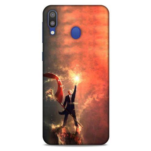 Samsung Galaxy M20 Kılıf Atatürk (44) Tough Armor Kılıf Alev Kırmızı