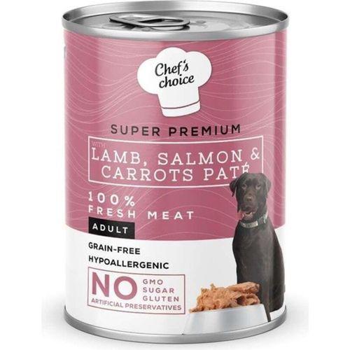 Chefs Choice Kuzu Somon Havuçlu Tahılsız Köpek Yaş Maması 400 gr