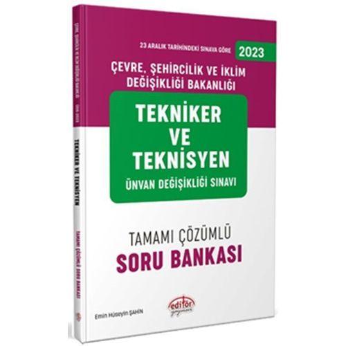2023 UDS Çevre Şehircilik ve İklim Değişikliği Bakanlığı Tekniker ve Teknisyen Unvan Değişikliği Soru Bankası Editör Yayınları