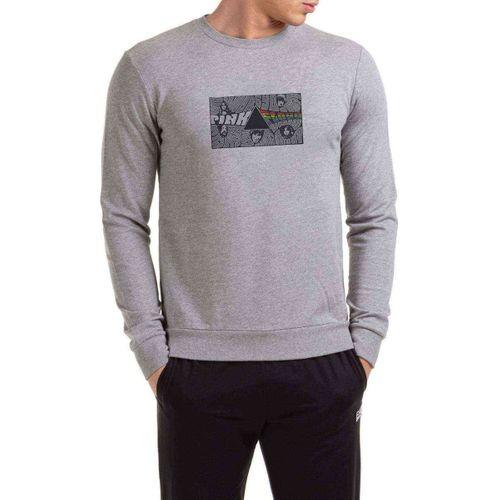 Pink Floyd The Pink Side Baskılı Gri Erkek Sweatshirt