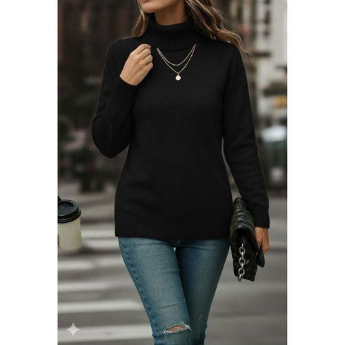 Kadın Uzun Kollu Balıkçı Yaka Triko Bluz