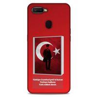 Oppo Ax7 Kılıf Atatürk (4) Koruma Kılıfı Kırmızı
