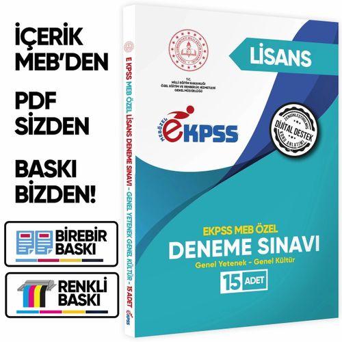2026 MEB ÖZEL EKPSS Lisans 15li Deneme Fasikül Paketi (A4 Büyük Boyutlu Renkli Baskı)