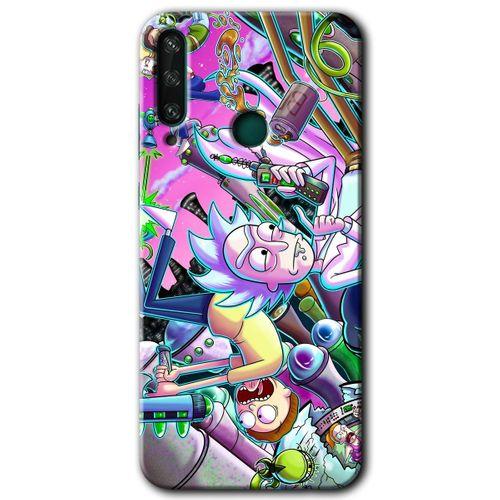 Huawei Y6P Kılıf Baskılı Kapak - Graffiti Çizgi Film +Tam Ekran Koruyucu