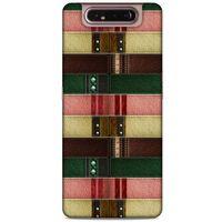 Samsung Galaxy A80 Kılıf Patchwork (41) Tank Kılıf Koyu Yeşil Pembe