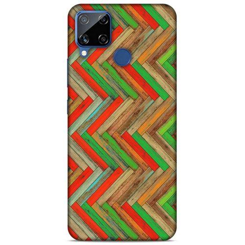 Lopard Oppo Realme C15 Uyumlu Kılıf Wood'X (34) Slim Armor Kılıf Desenli