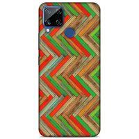 Lopard Oppo Realme C15 Uyumlu Kılıf Wood'X (34) Slim Armor Kılıf Desenli