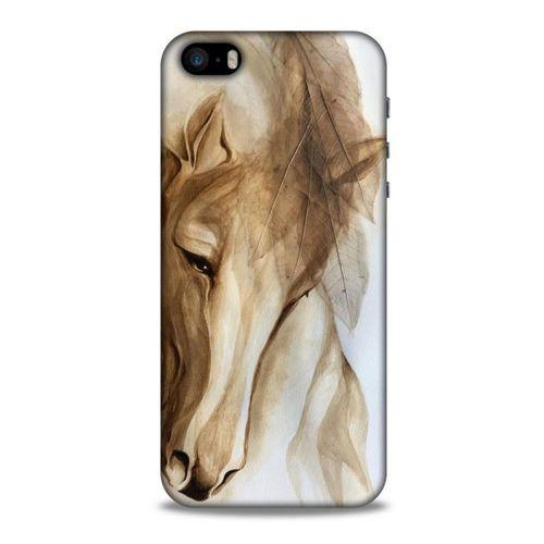 Y.Liva-2020 (Huzurlu At) Apple Iphone 5S Kılıf Silikon Kapak Desenli